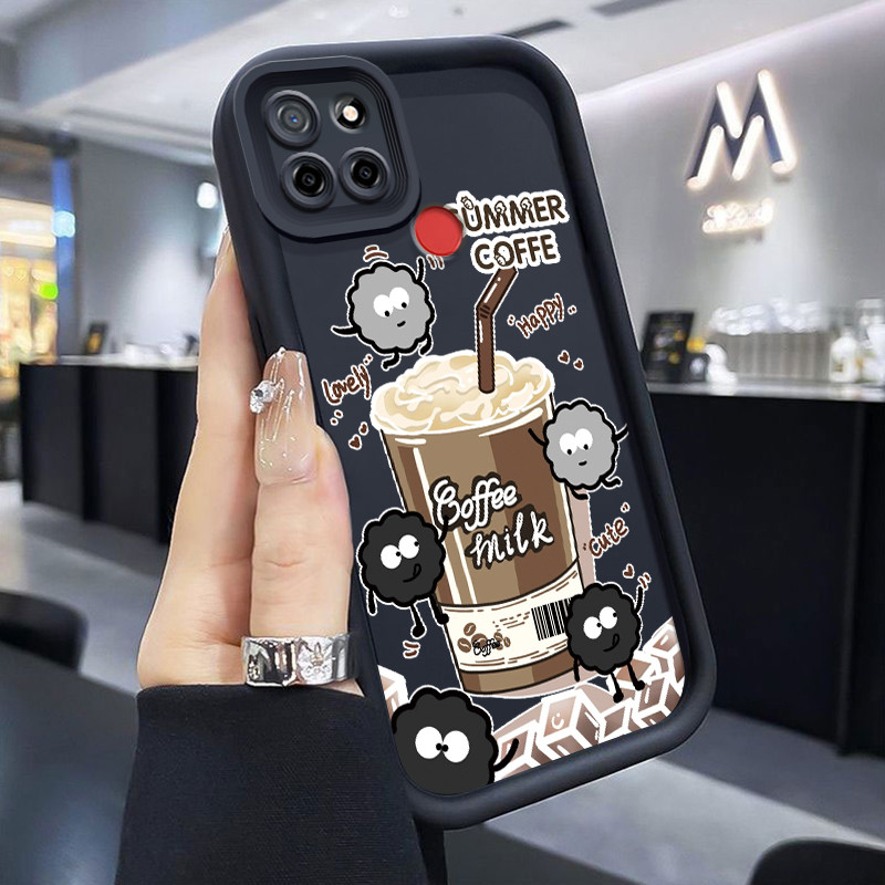 เคสสำหรับ Realme C12 C15 C25 C25s Narzo 20A Narzo 30A Narzo 50A เคสกาแฟฤดูร้อนเคสโทรศัพท์