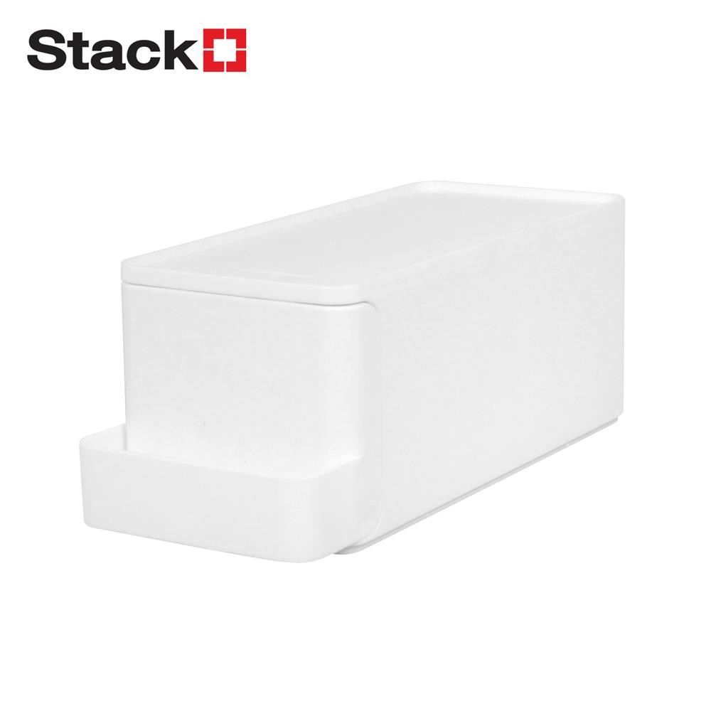 STACKO กล่องลิ้นชัก 1 ช่อง CONNECT 22.5X9X8.5 ซม. สีขาว จัดส่งโดย HomePro