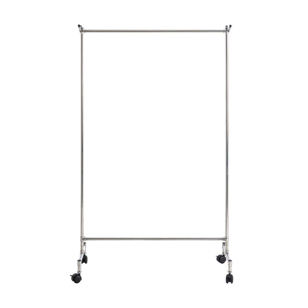 ราวตากผ้าเดี่ยวสเตนเลส 120 ซม. พร้อมตะขอเกี่ยวอเนกประสงค์ 4 ตะขอ KASSA HOME รุ่น KWH-CL004-1 สีเงิน