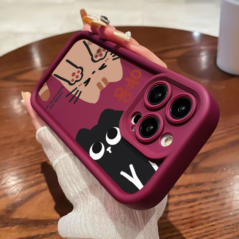 เคสสำหรับ VIVO Y03 Y03T Y18 Y18i Y18e Y18t Y18s Y28e 5G เคสโทรศัพท์แมวน่ารักสามสีซิลิโคนกันกระแทก - รูปที่ 6