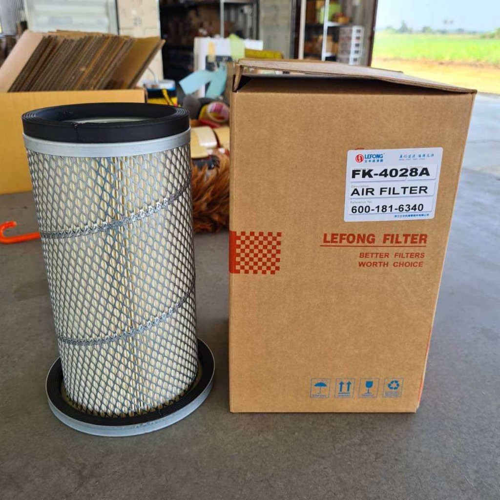 กรองอากาศ โคมัตสุ komatsu PC60-6/PC60-7/PC60-7E/PC70-6/PC70-7/PC70-7E/PC75UU-1/PC75UU-2 อะไหล่แม็คโค