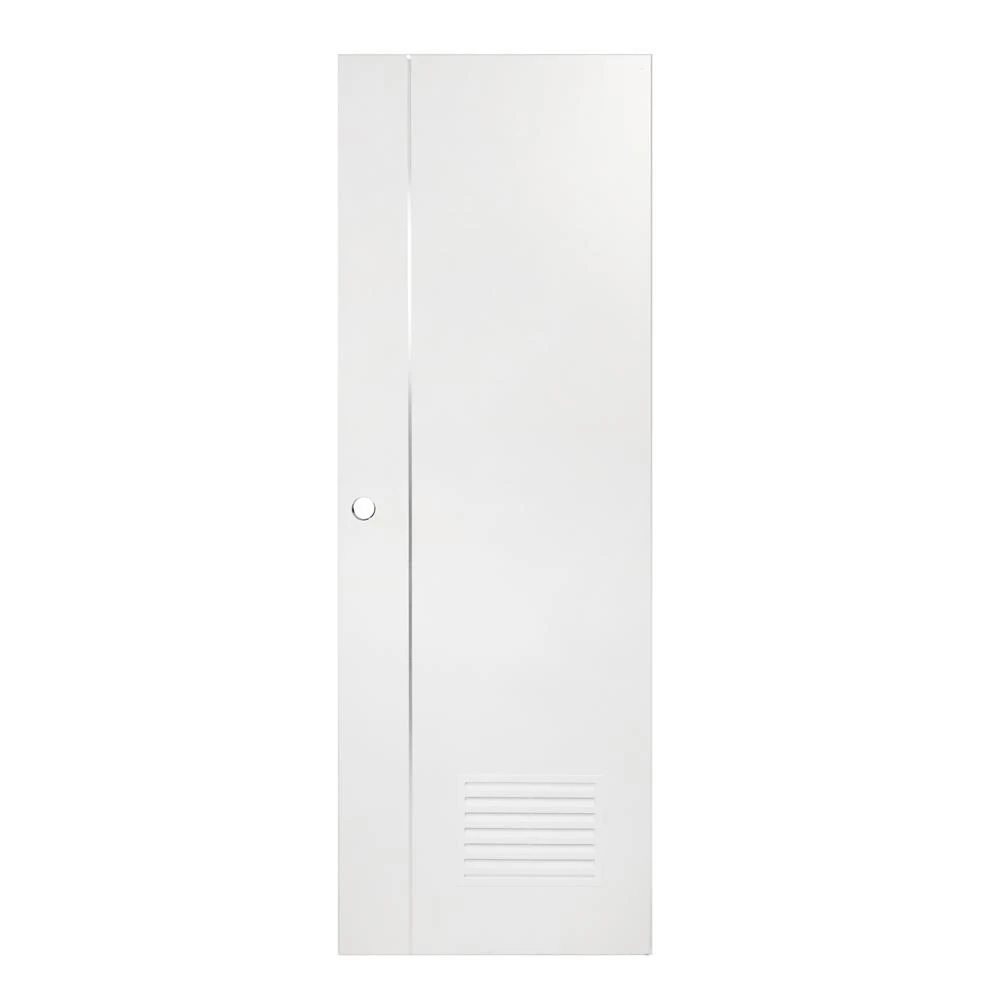 AZLE ประตูห้องน้ำ UPVC BN-01 เกล็ดล่าง 70X200 ซม. สีขาว เจาะลูกบิด จัดส่งโดย HomePro
