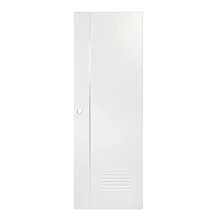 AZLE ประตูห้องน้ำ UPVC BN-01 เกล็ดล่าง 70X200 ซม. สีขาว เจาะลูกบิด จัดส่งโดย HomePro
