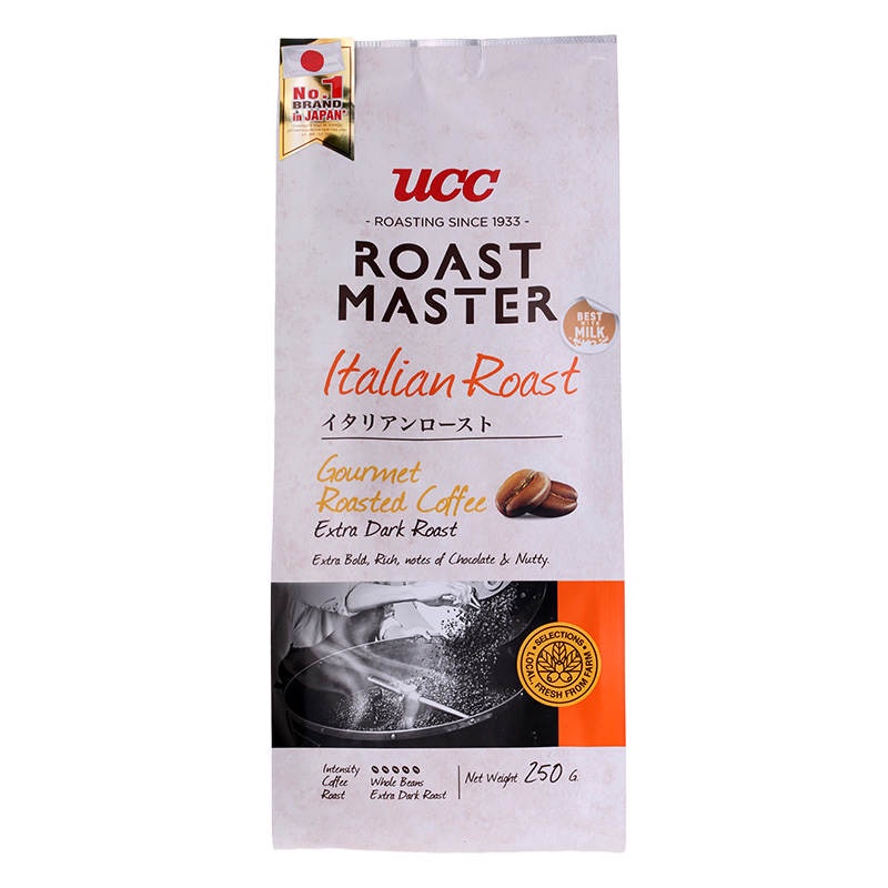 ยูซีซีกาแฟคั่วชนิดเมล็ดอิตาเลียนโรสต์มาสเตอร์ 250กรัม UCC Roast Master Italian Roast Coffee Beans 23