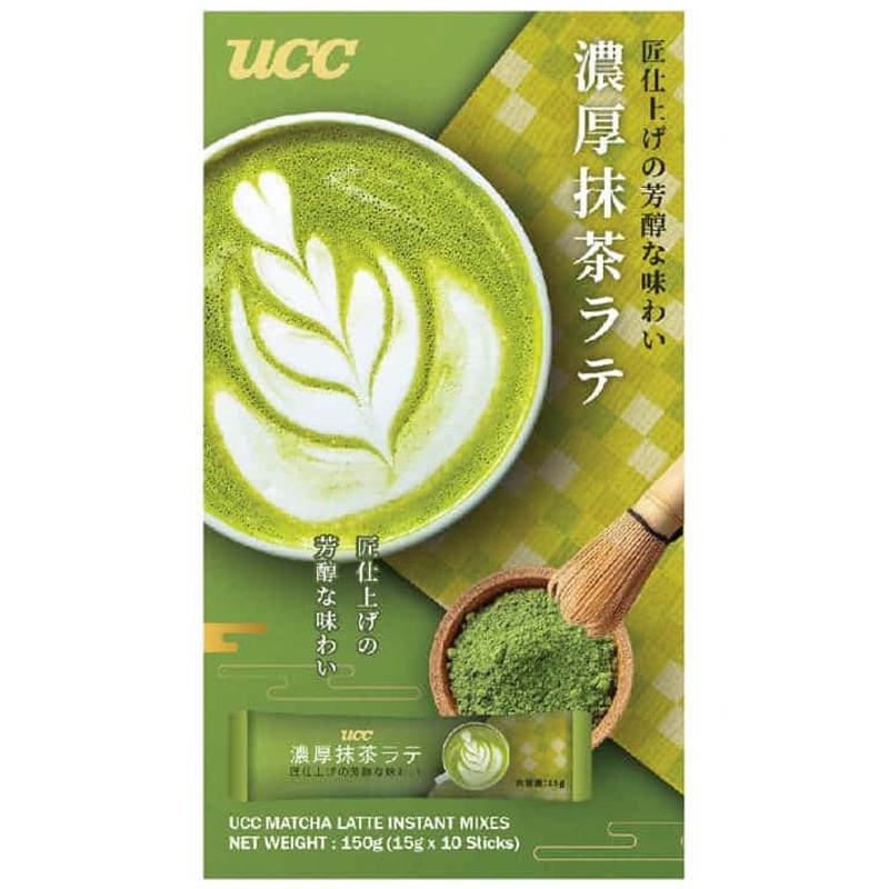 UCC Matcha Latte Instant Coffee 10 Stick 150g ยูซีซีมัทฉะลาเต้ชาปรุงสำเร็จชนิดผง 10สติ๊ก 150กรัม