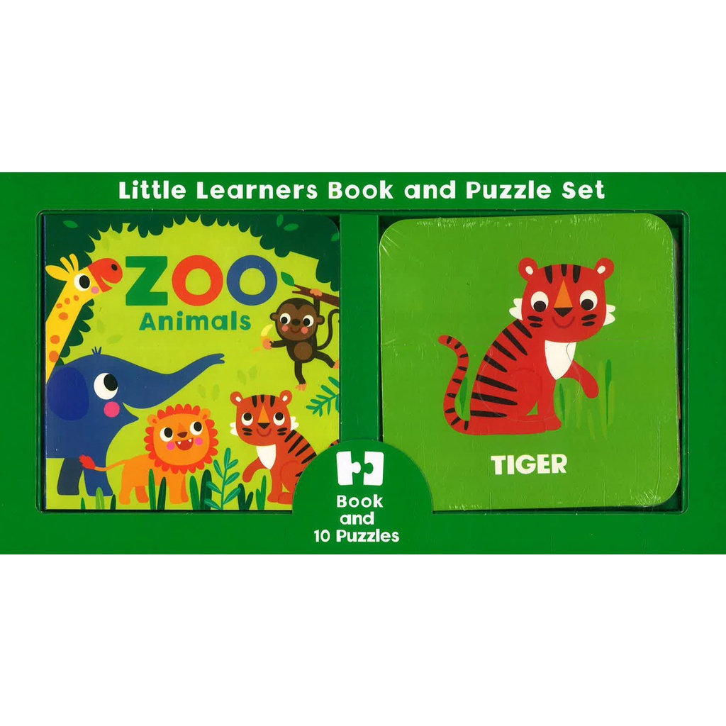BBW หนังสือเด็ก Little Learners Book & Puzzles Zoo Animals ISBN: 9781648333798