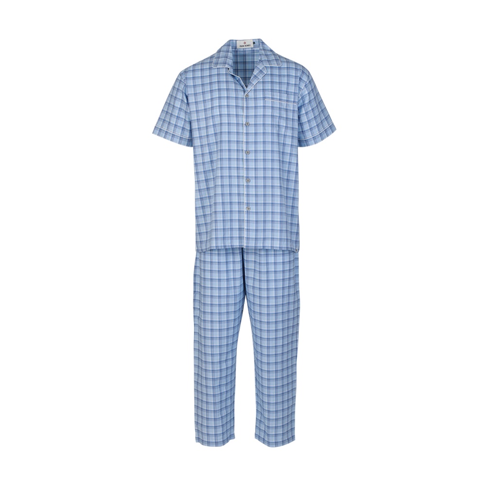 John Henry Underwear Sleepwear ชุดนอนแขนสั้น รุ่น JU JU6050SL สีฟ้า