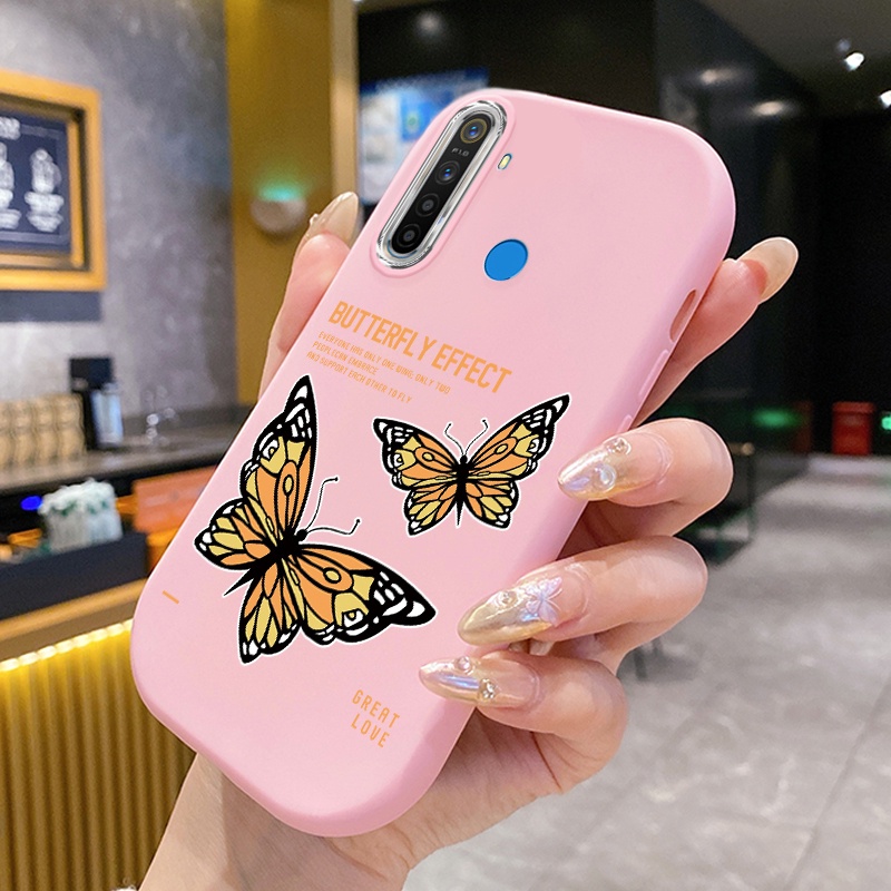 เคสสำหรับ Realme 5 5i 5s 6i C3 C3i 8 5G 8S 5G Q3 Q3i V13 5G Narzo 30 5G เคสโทรศัพท์ผีเสื้อกันกระแทก