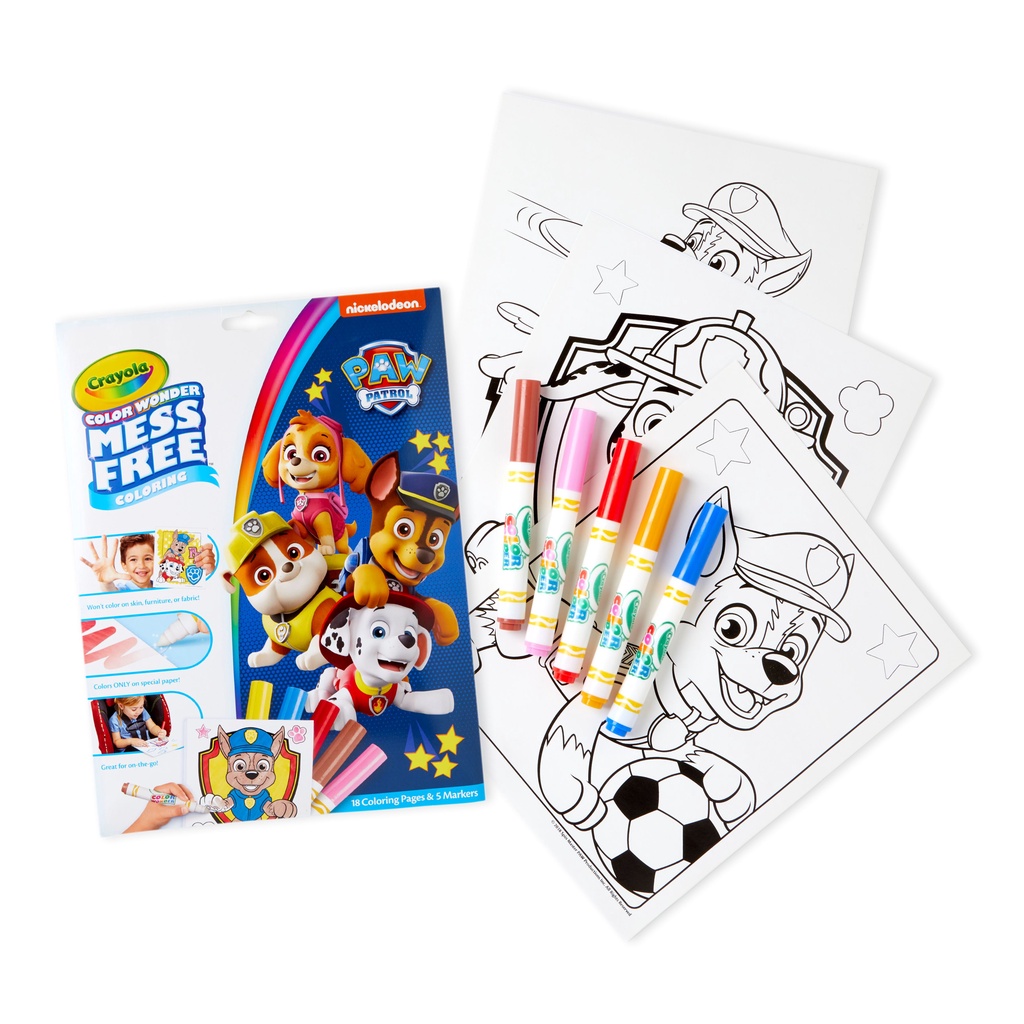 Crayola Mess Free Color Wonder Paw Patrol Coloring Page เครโยล่า ชุดระบายสี พาว เพโทรล์ คัลเล่อร์ วันเดอร์  75-7007