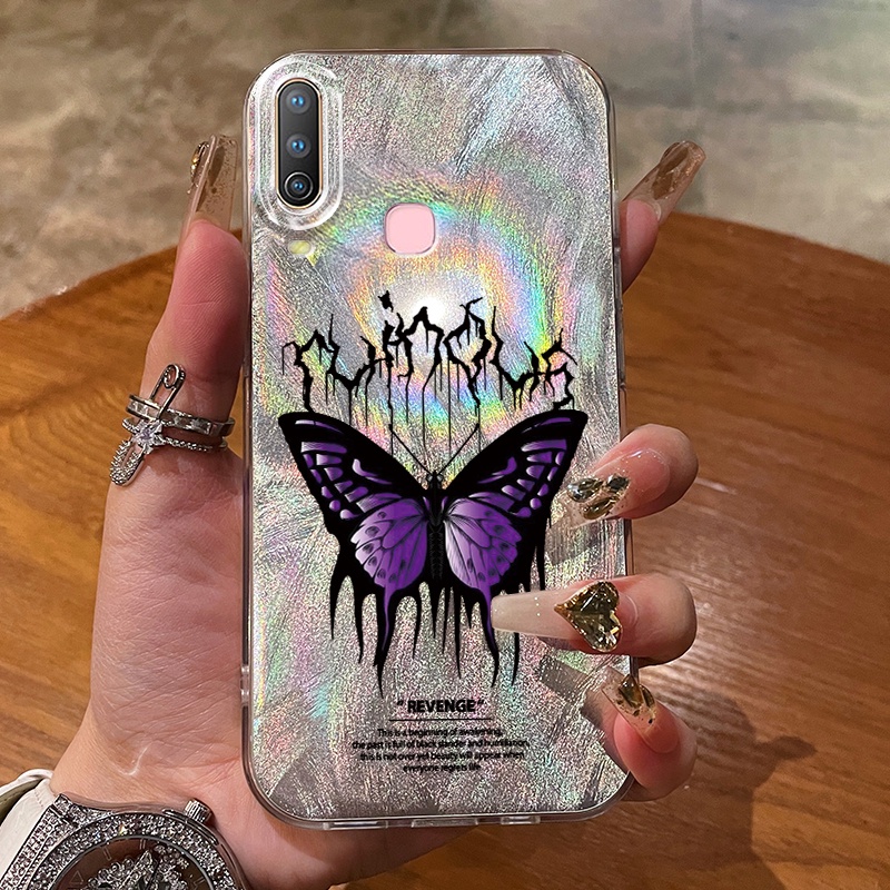 เคสสำหรับ VIVO Y12 Y12i Y15 Y17 Y3 Y3s Y17s Y36i G2 Y28 5G เคสโทรศัพท์ผีเสื้อ