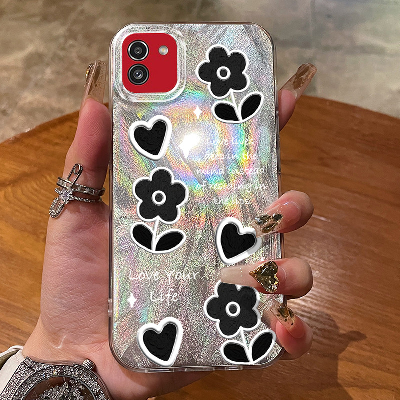 เคสสำหรับ Samsung A03 A04 A04s A04e M04 F04 M13 5G เคสโทรศัพท์ดอกไม้