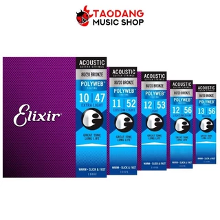 Elixir Nanoweb , Polyweb Series สายกีต้าร์โปร่งเคลือบ Elixir Acoustic Guitar Strings - เต่าแดง