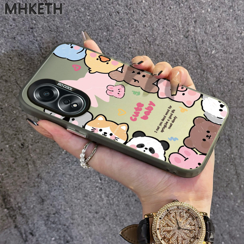 MHKETH เคสสำหรับ OPPO A58 4G A58 5G A58x 5G A78 5G A1x 5G A2x 5G A1 5G A78 4G A98 5G F23 5G เคสโทรศัพท์อวตารสัตว์น่ารัก