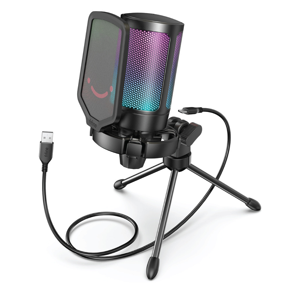 ไมโครโฟน FIFINE AMPLIGAME A6V USB สีดำ_0