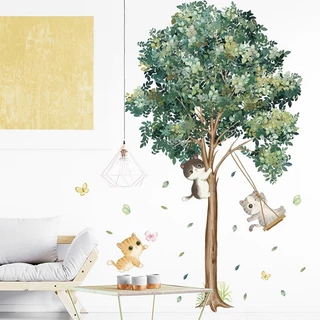 Sticker Home สติ๊กเกอร์ติดผนัง ส่งจากไทย ดอกไม้ ต้นไม้ วอลเปเปอร์ แต่งบ้าน wallpaper diy สติกเกอร์