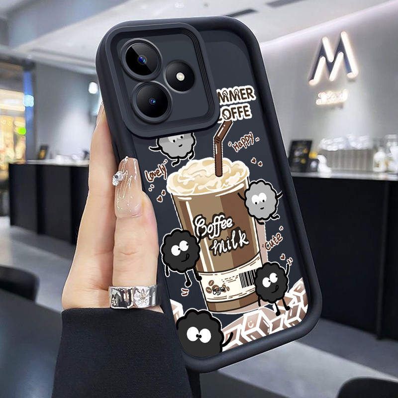 เคสสำหรับ Realme C53 C51 C51s C55 C67 12 Lite Narzo N55 N53 Note 50 เคสกาแฟฤดูร้อนเคสโทรศัพท์