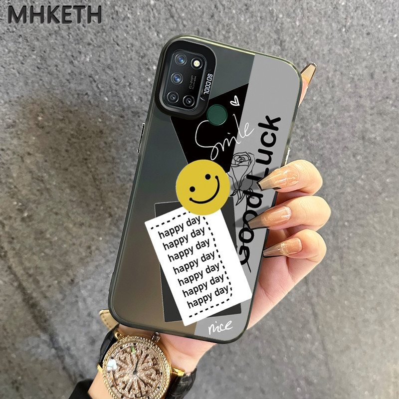 MHKETH เคสสำหรับ Realme 7i C17 เคสโทรศัพท์รักษาใบหน้ายิ้มที่ทันสมัย
