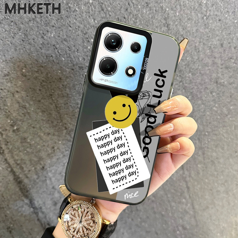 MHKETH เคสสำหรับ Infinix Note 30 Note 30 Pro เคสโทรศัพท์รักษาใบหน้ายิ้มที่ทันสมัย