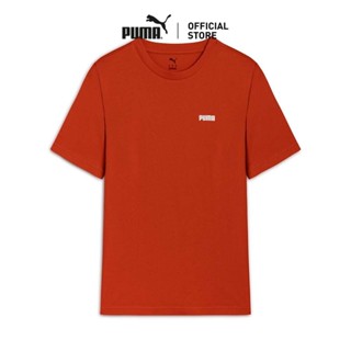 PUMA BASICS - เสื้อยืดคอกลม Essentials โลโก้ขนาดเล็กสำหรับผู…