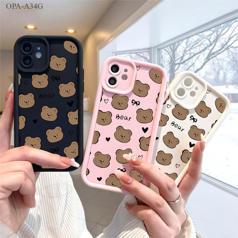 เคส For OPPO A3 A3X A60 Reno 7Z 12 12F 13 13F Pro 4G 5G เคสออปโป้ Silicone เคสนิ่ม เคสซิลิโคน สีชมพู สีดำ สีขาว Case JGS