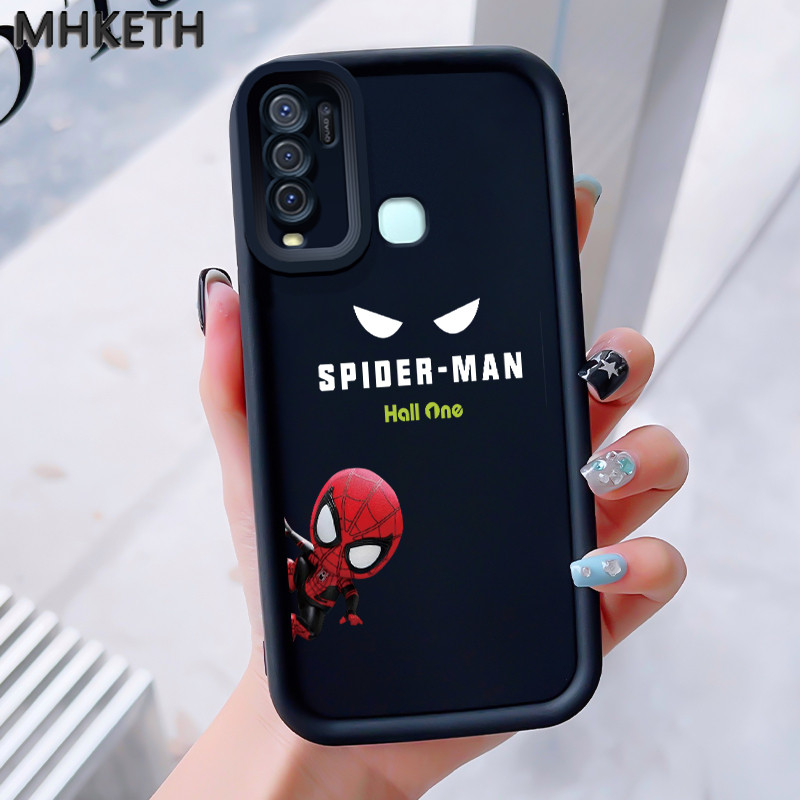 MHKEID เคสสำหรับ VIVO Y50 Y30 Y30i เคสโทรศัพท์การ์ตูนสไปเดอร์แมนซิลิโคนกันกระแทก
