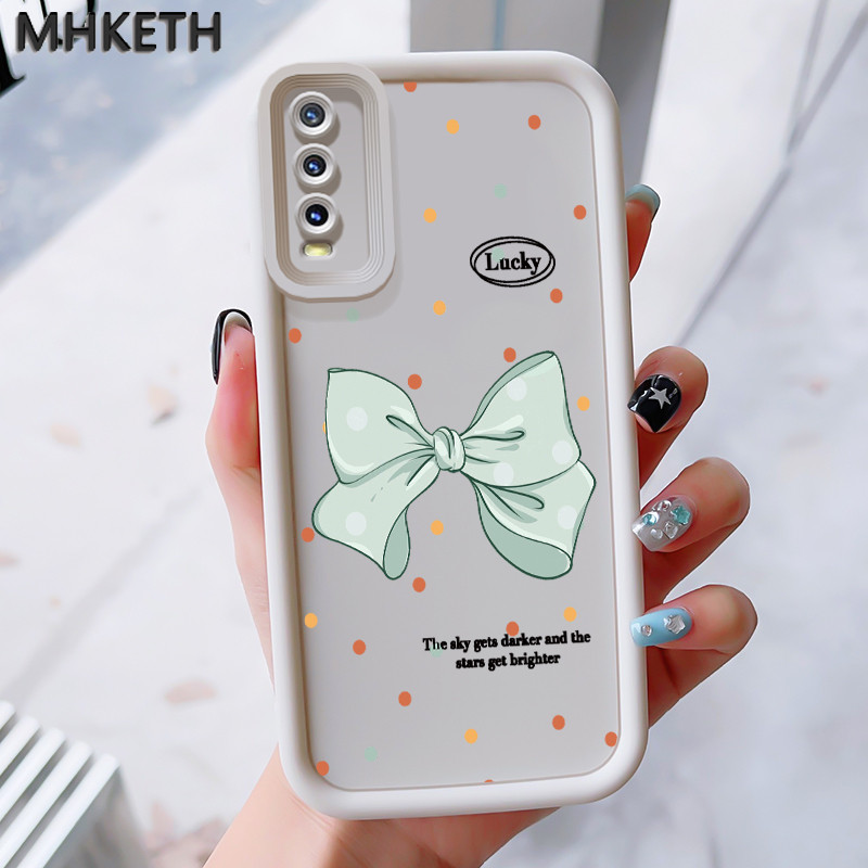 MHKEID เคสสำหรับ VIVO Y20 Y20s Y20i Y20T Y12s Y12a Y30G Y11s เคสป้องกันโทรศัพท์ตกลายโบว์สีชมพู ราคา ถูกที่สุด ดีลบีเคเค แกลเลอรีภาพที่ 3