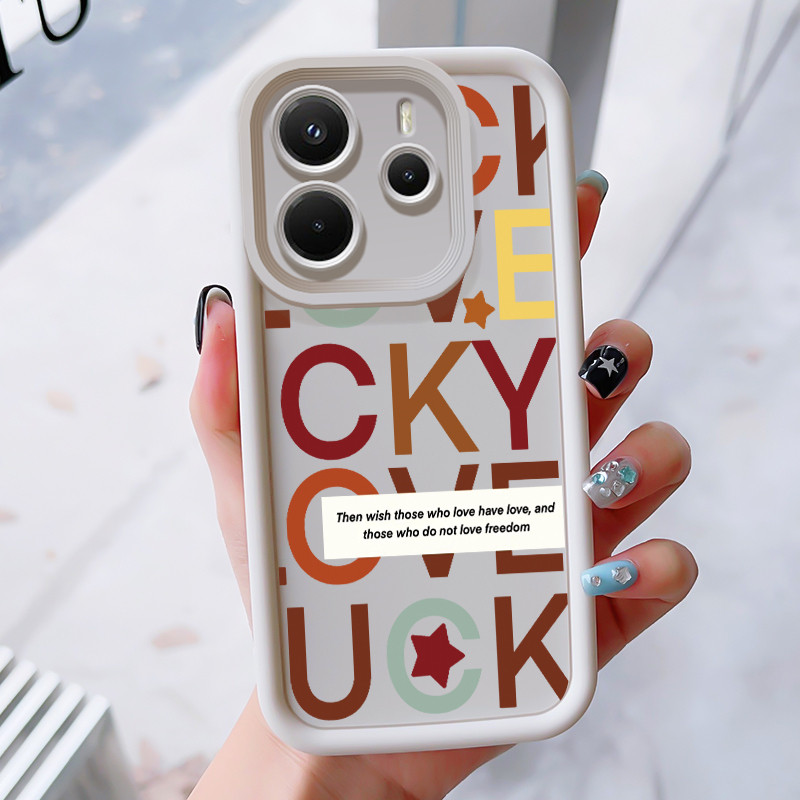 เคสสำหรับ Xiaomi Redmi Note 14 4G Note 14 Pro Plus 5G POCO X7 5G X7 Pro 5G เคสโทรศัพท์โชคดีรอยยิ้มกันกระแทก ราคา ถูกที่สุด ดีลบีเคเค แกลเลอรีภาพที่ 3