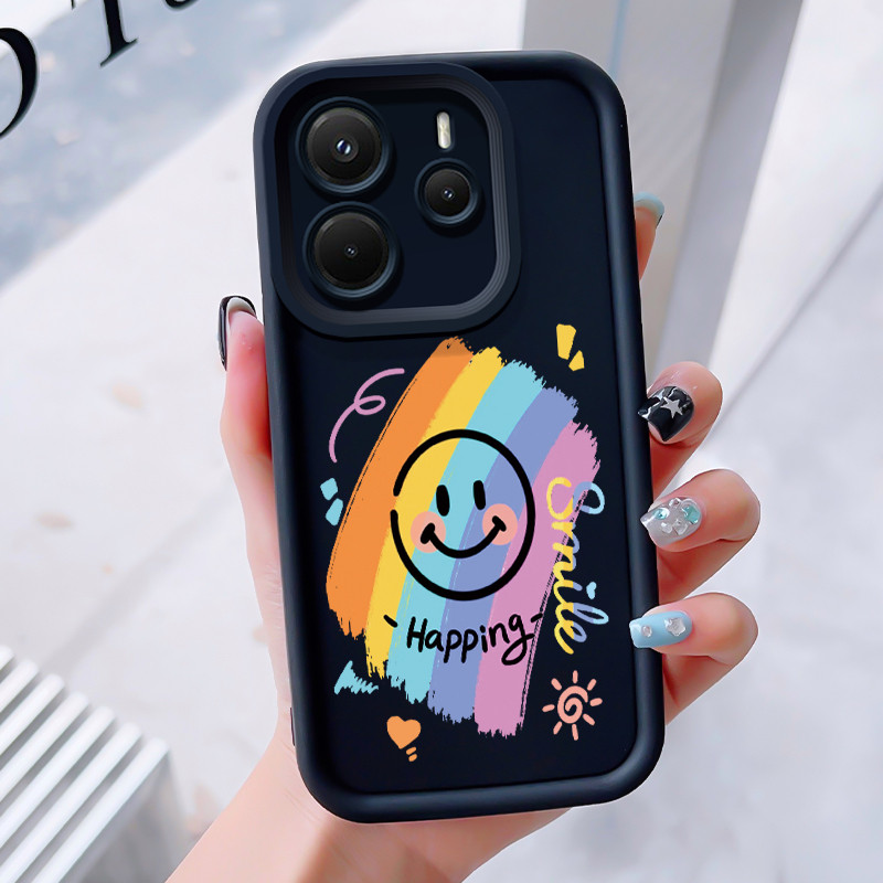 เคสสำหรับ Xiaomi Redmi Note 14 4G Note 14 Pro Plus 5G POCO X7 5G X7 Pro 5G เคสโทรศัพท์โชคดีรอยยิ้มกันกระแทก ราคา ถูกที่สุด ดีลบีเคเค
