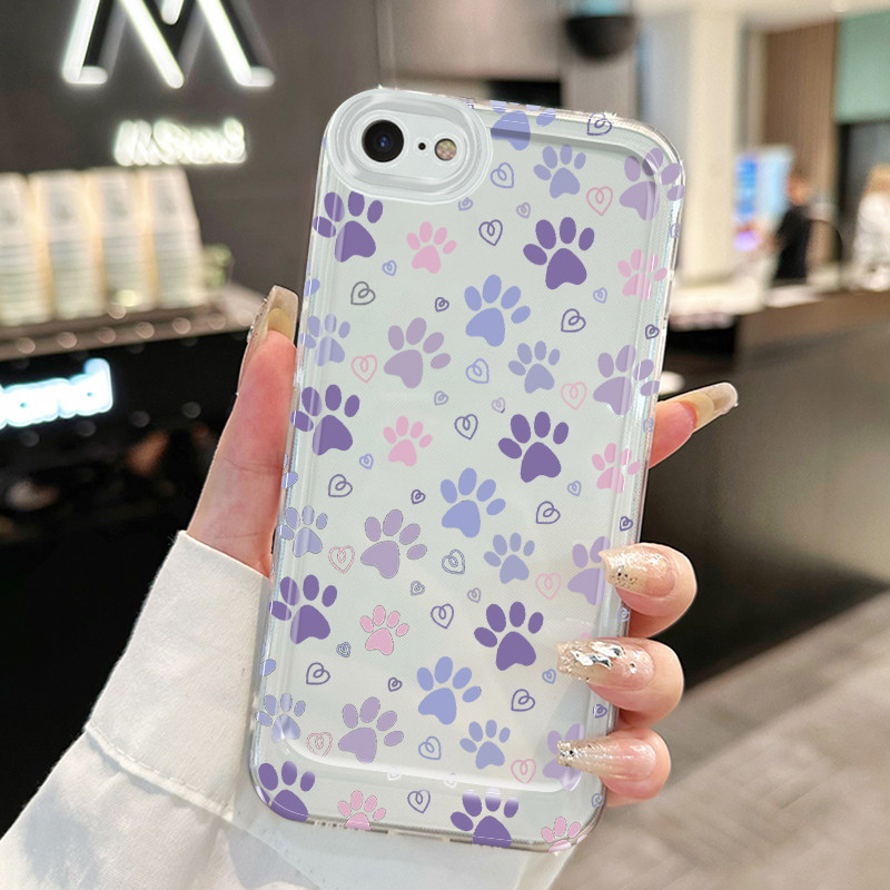 เคสสำหรับ iPhone 7 Plus 8 Plus Se 2020 Xs Max Xr เคสดอกไม้ถุงเท้า