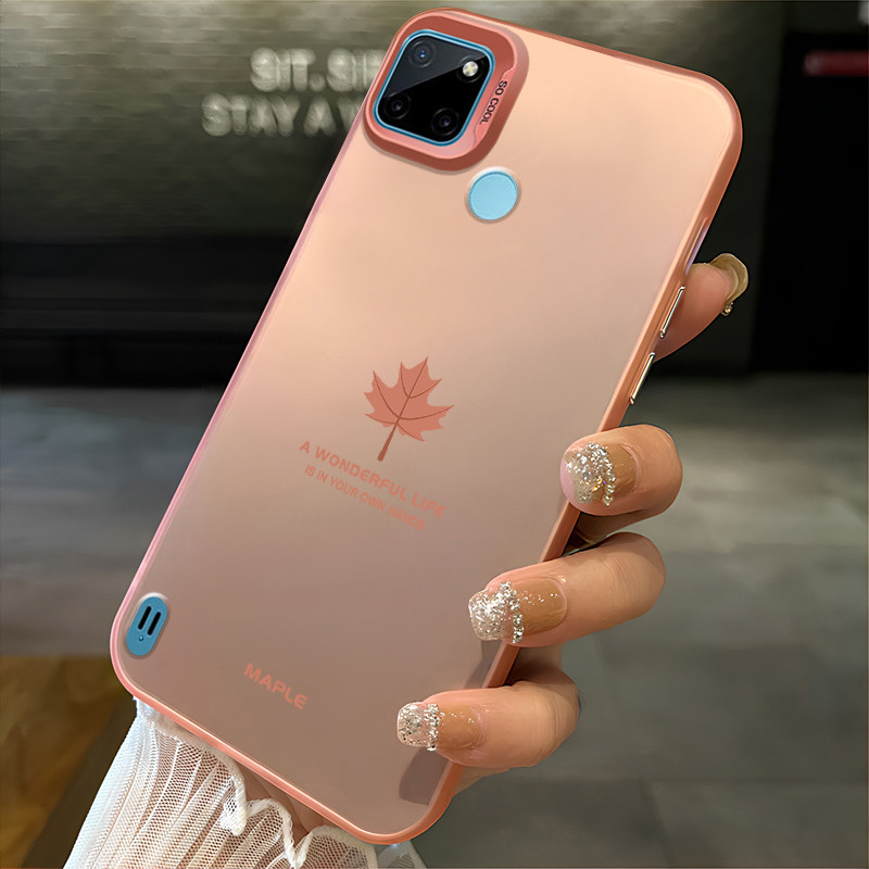 เคสสำหรับ Realme C21Y C25Y C21 C12 C25 C25s C15 C11 2020 Narzo 20 30A 50A เคสโทรศัพท์ใบเมเปิ้ลเปลือกแข็งกันกระแทก