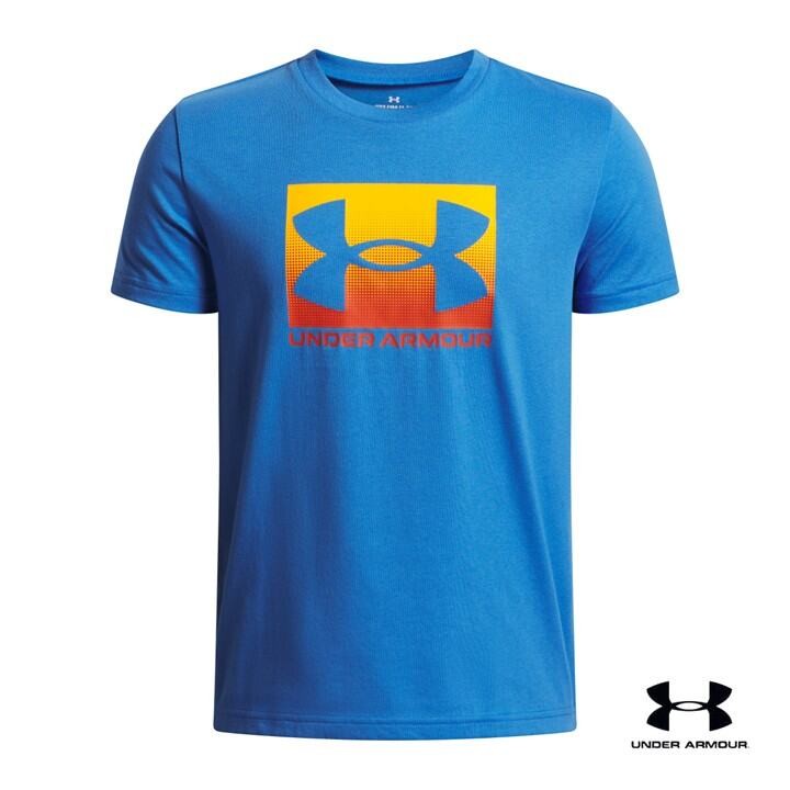 Under Armour เสื้อแขนสั้นสำหรับเด็กผู้ชาย UA Boxed Sports – โปรปัง