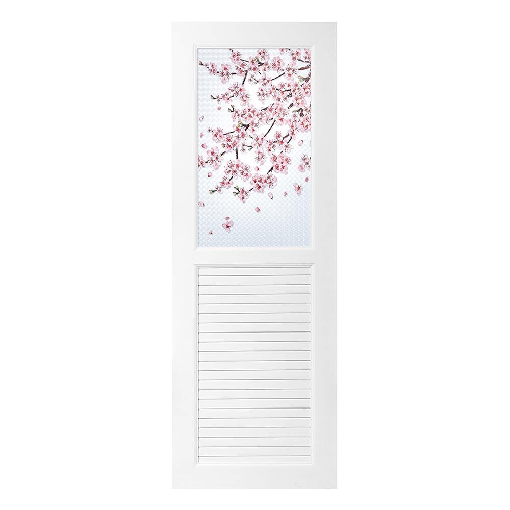 ASARA ประตู UPVC G925 ดอกซากุระ 70x200 ซม. สีขาว พร้อมวงกบ ไม่เจาะลูกบิด จัดส่งโดย HomePro