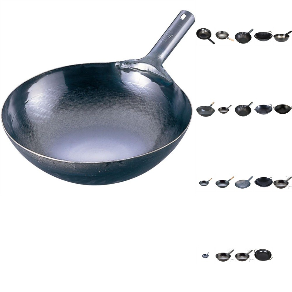 Yamada Industry Iron Wok ( One-Handed Pot, 1.6mm Thickness, 36cm ATY9236|One-Handed Pot, 30 cm, 1.2 