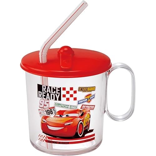 Skater Antibacterial Ag Straw Cup with Cap Disney Cars SKJ6AG Made in Japan