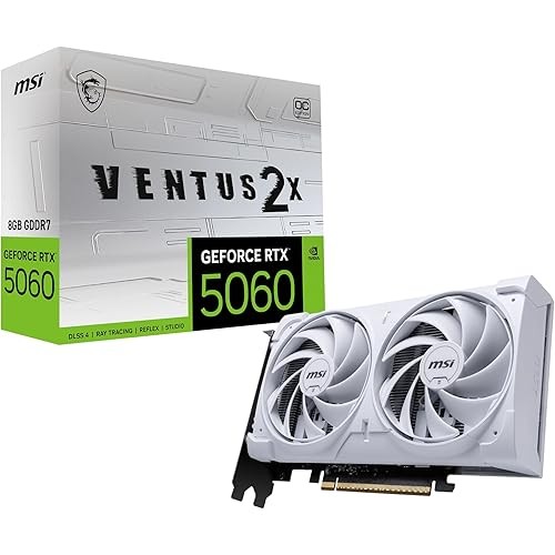 MSI GeForce RTX 5060 8G VENTUS 2X OC WHITE Graphics Board VD9186