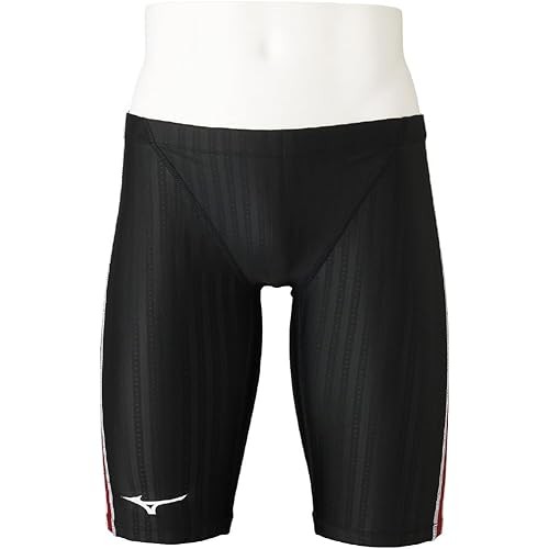 MIZUNO Swim Swimming Challenge Swimmer Boys STREAM ACE Half Spats N2MB1424 96:Black x Red Size:140 F