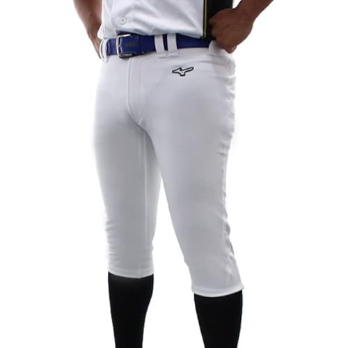 Mizuno Baseball R Uniform Wear Pants Trousers GACHI Short Fit Type 12JD2F6701 01 White O