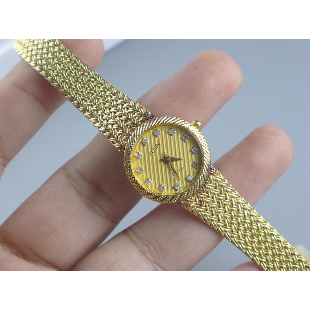 นาฬิกา Vintage มือสองญี่ปุ่น Cyma Integrated Bracelet Textured Dial ผู้หญิง Quartz ทรงกลม 23mm