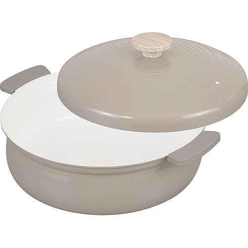 Wahei freiz WAHIRA FRAISE Large tabletop pot for 5-6 persons, 27cm gray, IH/gas compatible, two-hand