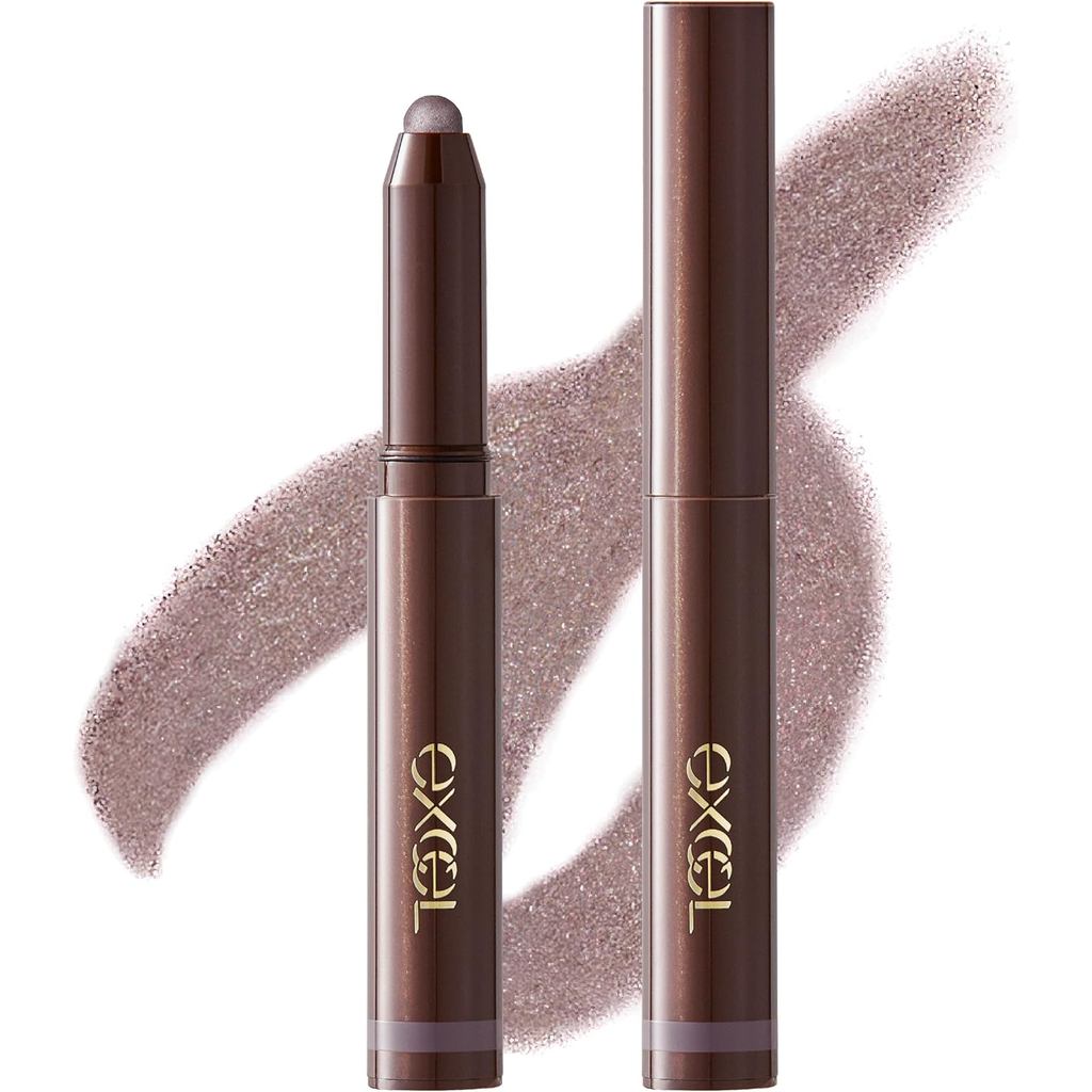 Excel Glim On Fit Shadow GF10 (Blanket) Mauve Gray Stick Shadow High Adhesion Eyeshadow WP Waterproo