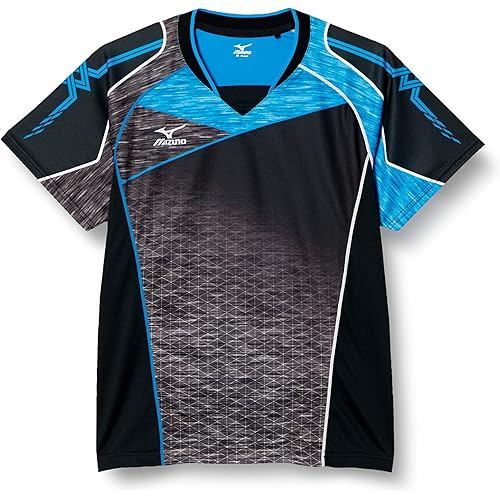 Mizuno Tennis Wear Game Shirt Womens 62JA7211 92 Black/Diva Blue S