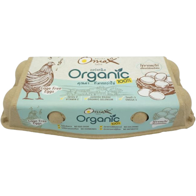 [0218300] Omax Organic Egg 10ฟอง (พนักงาน กำชับ ไรเดอร์ ระวังแตก)