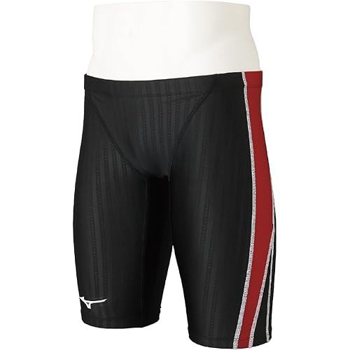 MIZUNO Swimming Competitive Challenge Swimmer Men s STREAM ACE Half Spats N2MB1024 96: Black x Red S
