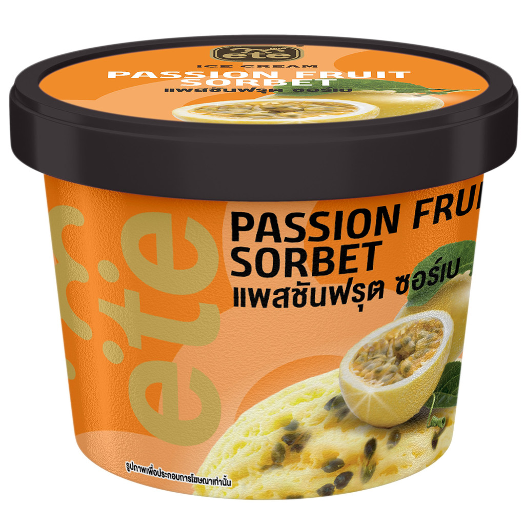 [8858492000068] ETE Passion Fruit Sorbet 100g (แพ็คสินค้าเก็บความเย็น)