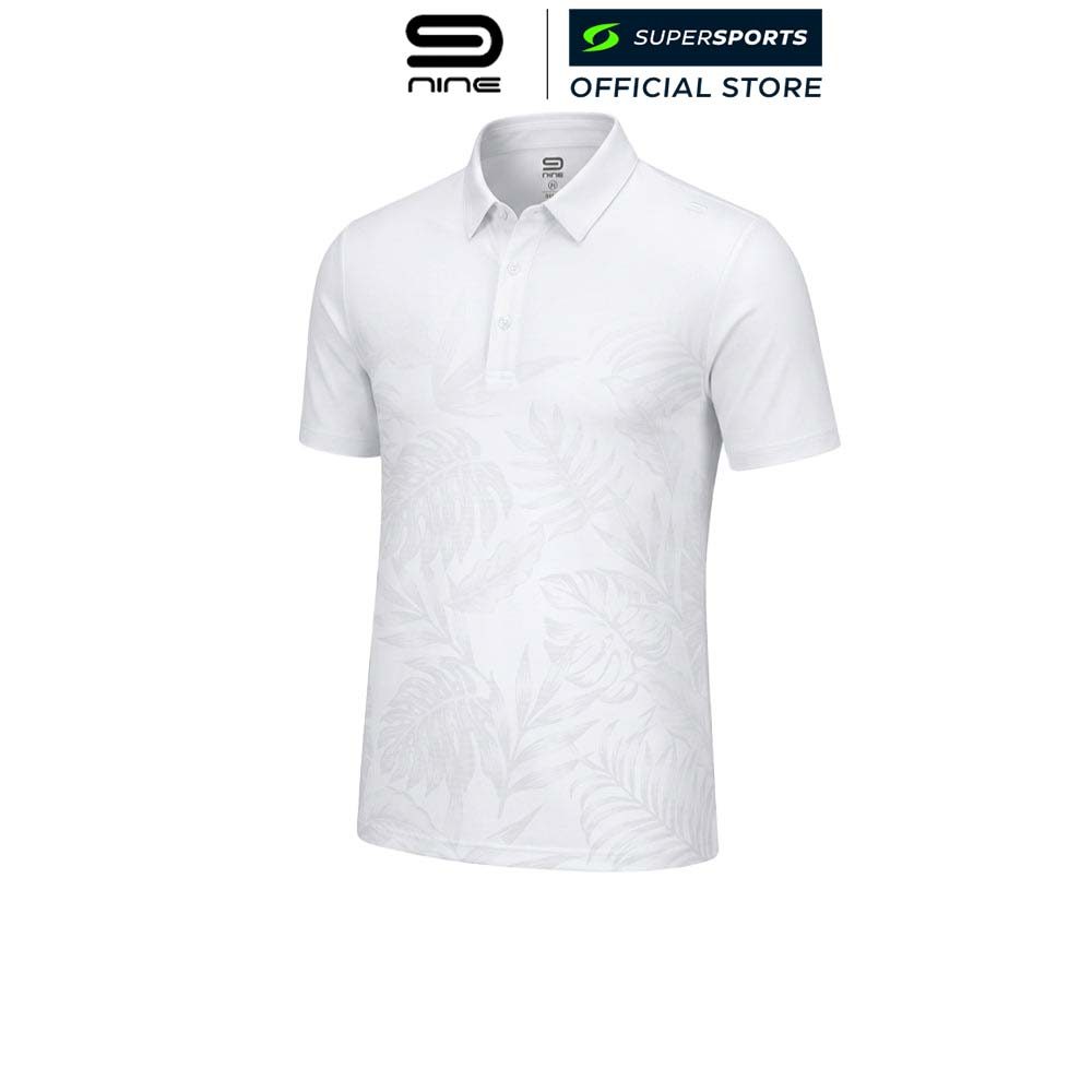 9NINE White เสื้อโปโลกอล์ฟผู้ชาย
