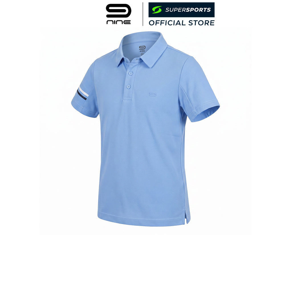 9NINE Blue เสื้อโปโลกอล์ฟเด็ก สีฟ้า