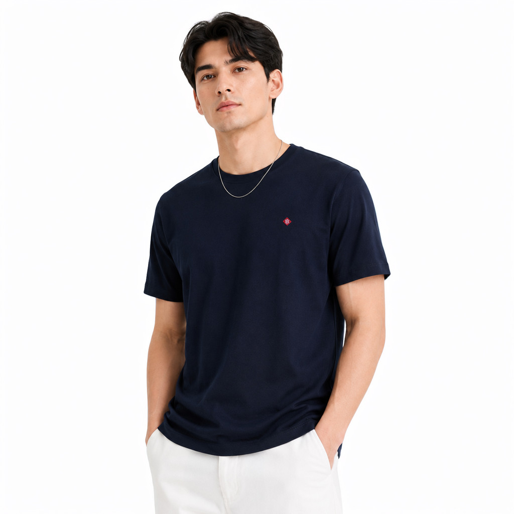 John Henry เสื้อยืดผู้ชาย ทรงเข้ารูป รุ่น JH S526MTSSM15 - สีกรมท่า