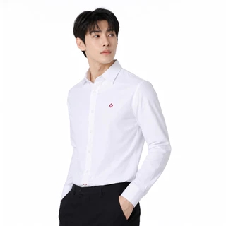 John Henry เสื้อเชิ้ตผู้ชายแขนยาว ทรงเข้ารูป รุ่น JH S426MSLSM14 - สีขาว