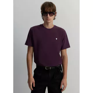 CPS เสื้อยืดคอกลมแต่งปิ๊กโลโก้ ผู้ชาย REGULAR-FIT CREWNECK TEE รุ่น C26WGMA125 (AW26#P1)