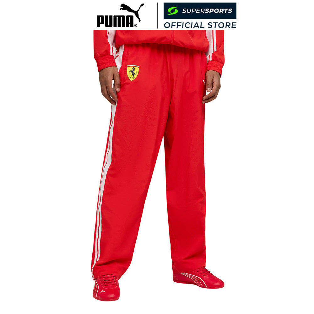PUMA Scuderia Ferrari HP Replica Drivers Authentic Track กางเกงลำลองขายาวผู้ชาย